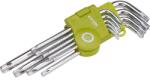 EXTOL CRAFT 3 év torx kulcs klt. , Cr40. 9db, egyik vége lyukas; T10, 15, 20, 25, 27, 30, 40, 45, 50, bliszteren (66011)