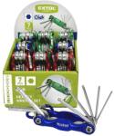 EXTOL CRAFT 3 év imbuszkulcs klt. , Cr40 gömbfej, színes, TÜV/GS; 7db, 1, 5-6mm, karabínerrel (66006)