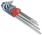 EXTOL PREMIUM 5 év torx kulcs klt. 9db, extra hosszú; T10-T50, hosszú szár: tömör, rövid szár: lyukas, CV. , 90-225mm (8819412)