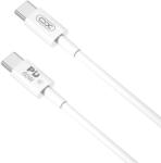 XO Design Cablu pentru incarcare si transfer de date XO NB-Q190A, 2X USB TYPE-C, 3A, 60W, 1M, ALB (6920680880218)