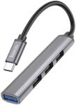 hoco. premium product Hub Type-C la USB 3.0, 3xUSB 2.0 - Hoco (HB26) - Grey (KF239322)
