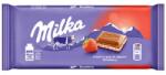 Milka Ciocolata Lapte Si Crema Capsuni 100 G