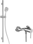 kielle Oudee - Set de duș cu baterie, bară, furtun și pară de duș EcoSpare, crom 20602SN40 (20602SN40)