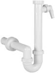 Styron Sifon lavoar tip S cu racord mașină de spălat 1x, scurgere laterală Ø40 mm, fără ventil, cu clapetă antimiros, STYRON STY-638-4 (STY-638-4)