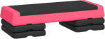 SPORTNOW Step de aerobic Step pentru fitness antiderapant Înălțime reglabilă 3 niveluri 77x36x20, 5cm roz și negru | Aosom Romania (A90-379V00RD)