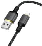 hoco. Cablu Date si Incarcare USB-A - Lightning HOCO X128 Benefit, 10W, 1m, Negru