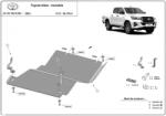 Scut Protection Scut diferential si reductor Toyota Hilux Invincible 2021 - 2023