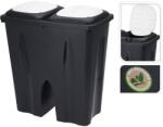 Excellent Houseware dupla szemetes 25lx2 fekete 49, 5x29, 5x54, 5cm (869225)