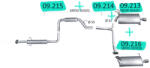Edex Kipufogó szett - HONDA ACCORD VII 2.4i StationWagon (SET-ED-09215-09214-09213-09216)