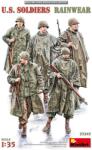 MiniArt Figurine hobby MiniArt Militare: Soldați - Soldați americani cu pelerine de ploaie din Al Doilea Război Mondial (5 figurine) (MNA35245)