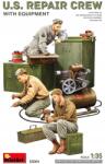 MiniArt Figurine hobby MiniArt Militare: Soldați - Echipaj american de reparații cu echipament din Al Doilea Război Mondial (3 figurine) (MNA53004)