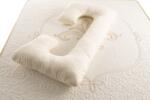 Medico Perna pentru gravide Medico - Happy Mom Pure Cotton and Wool, in forma de C, umplutura cu lana (1610)