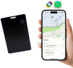 Gitel Apple Find My és Android Find Hub kompatibilis okos nyomkövető kártya pénztárcába, táskába és autóba - extra-vékony 2, 8mm, vezeték nélkül újratölthető Lokátor tracker (Pointercard Pro Dual)