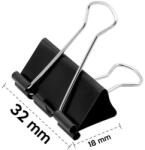 JUNIOR Liant cu cleme/JUNIOR negru, 32 mm