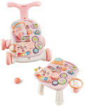 KikkaBoo Antemergator și masă cu activitati Play&Grow 2 în 1- roz Roz (12F763)