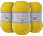 Utopia Crafts Kötő- és Horgolófonal 3x100g (900m) DK Akril Fonal Oeko-Tex 100 - Kukoricasárga