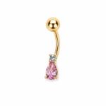 ÉkszerM 14K Sárga Arany Köldök Piercing AU 99689