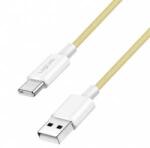 LogiLink USB 2.0 Type-C Cable C/M > A/M, Nylon, 60W yellow 1m
