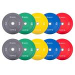 inSPORTline Set de discuri de greutate din cauciuc inSPORTline Bumper Plate Go, 2 x 5-25 kg, 50 mm (31395-SADA)