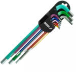 Dedra imbuszkulcs készlet 1.5-10 mm 9 db-os extra hosszú, színkódos (06F205)