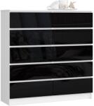  Comodă K120 10sz Clp Pk Negru Lucioasă Comoda
