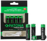 PATONA Premium 2000mAh USB-C töltéssel 4X AA Mignon újratölthető lítium elem (1410) (1410)