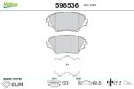 VALEO Fékbetét készlet VALEO 598536 for TOYOTA (598536)