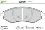 VALEO Fékbetét készlet VALEO 598644 for CHEVROLET, DAEWOO, PROTON (598644)