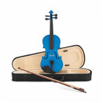 DEPOX Vioara Clasica pentru Copii si Incepatori 1/8 DEPOX®, 43 cm, Lemn, Arcus, Cutie de Transport si Sacaz, Albastra (2139)