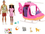 Mattel Barbie, Pasaport roz, Aventuri in Kenya, elicopter si 2 papusi, set de joaca Papusa Barbie