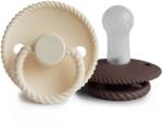 Frigg 2 db-os cumi FRIGG ROPE CREAM/ COCOA, 6-18 hó, szilikon