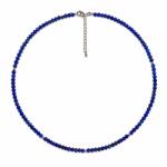  Colier Lapis Lazuli Rotund Fatetat 4x4 mm cu Argint 925 sau Inox 316L 1 Buc
