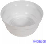  Műanyag nagy tál kerek fehér D18cm M8cm