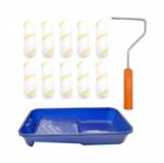 Sunyok Mini festőhenger készlet 10 cm - 10 hengerhüvely, festéktálca, nyél, kesztyű, Sunyok (EM0943)