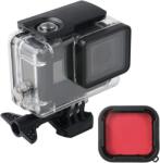Lupholue GoPro Vízálló Átlátszó Tok 50 m-ig - Piros Szűrős Búvártok Víz Alatti Felvételekhez (X001KB68D9)