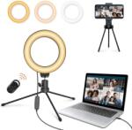 Jeemak PC50 Körfény Állvánnyal - LED Selfie Lámpa Telefon Tartóval (X001BWE12R)