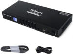 TESmart Triple Monitor HDMI KVM Switch - 4 Számítógép, 3 Monitor, 4K 60Hz, USB és Hang Megosztás (HKS0403A1U-EUBK)