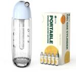 OTE Szódakészítő gép hordozható, 450 ml - áram nélkül, 20 db CO2 patronnal, BPA-mentes, OTE Világoskék (X001OJPO23)