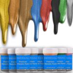Individuall Metál akrilfesték szett 8 × 20 ml - fémes hatású festék fára, fémre, üvegre, Individuall (B084TMFWPV)