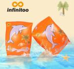 Infinitoo Narancssárga Delfin Mintás Gyermek Karúszó Pár - 2 db, 15×25 cm (X000VJCFD3)