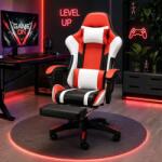 OFCASA Gamer szék lábtartóval, ergonomikus - 90-150° dönthető háttámla, 150 kg, OFCASA (OSN-GC-0140PKWH)