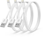 Apple MFi Tanúsítvánnyal Rendelkező iPhone Töltőkábel - Lightning - USB, 3m, Fehér (X001JZUSR3)