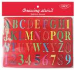 Daco Sablon pentru desen, litere si cifre, 25 x 20 cm, plastic, multicolor (SB002A)
