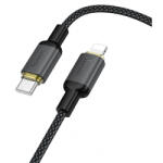 hoco. Cablu Date si Incarcare USB-A - Lightning HOCO X128 Benefit, 10W, 1m, Negru - gsmboutique