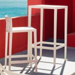 Vondom Set 4 Scaune de bar design modern exterior / interior SPRITZ BAR STOOL H-97CM 56019 Vondom (56019 VD)