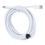  Cablu Date si Incarcare USB-C - USB-C OEM HD26, 30W, 3m, Alb - gsmboutique