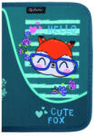 Herlitz Penar fete neechipat, cu 1 fermoar si o clapeta, HERLITZ Cute Fox Penar