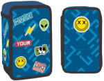 S-Cool Penar baieti, echipat cu 39 piese, 3 fermoare, S-COOL Sticker Penar