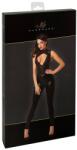 Noir Salopetă Orgia Neagră Powerwetlook cu Dantelă și Decupaje - Negru , XL
