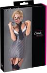 Cottelli COSTUMES Secretary Rochie Office Mulată cu Bretele Ajustabile și Cravată - Negru , XL